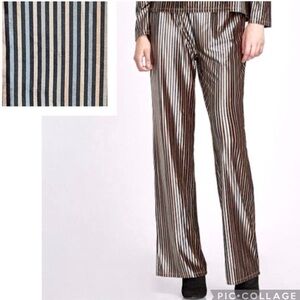 NWOT Zara High Waisted Palooza Velvet Striped Pants Size Medium